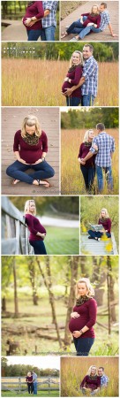 Outdoor maternity photography session at Indian Creek Nature Center in Cedar Rapids, IA